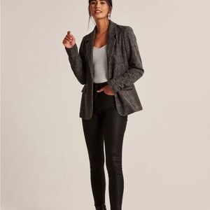 Abercrombie & Fitch Dark Gray Wool Blend Blazer